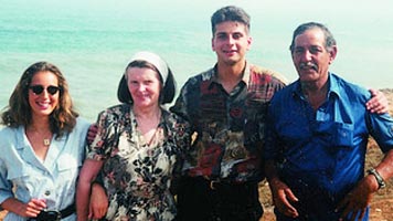 Undated vacation photograph of Said Bahaji. From left to right: Bahaji’s sister Maryam, his German mother Annaliese, Bahaji, and his Moroccan father Abdullah.